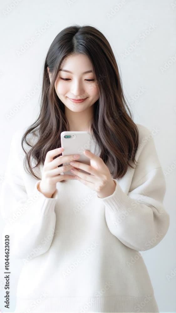 スマホを操作する女性 スマホを操作する女性