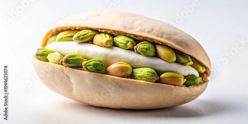 Sweet Italian pastry filled with pistachio cream photo