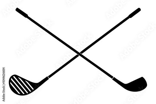 golf club icon, golf stick silhouette vector, Sport symbol, Golfing logo.
