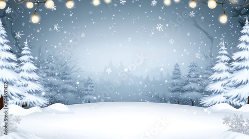 Wallpaper Mural Winter wonderland with twinkling christmas lights, a festive background for holiday decor and design inspiration Torontodigital.ca