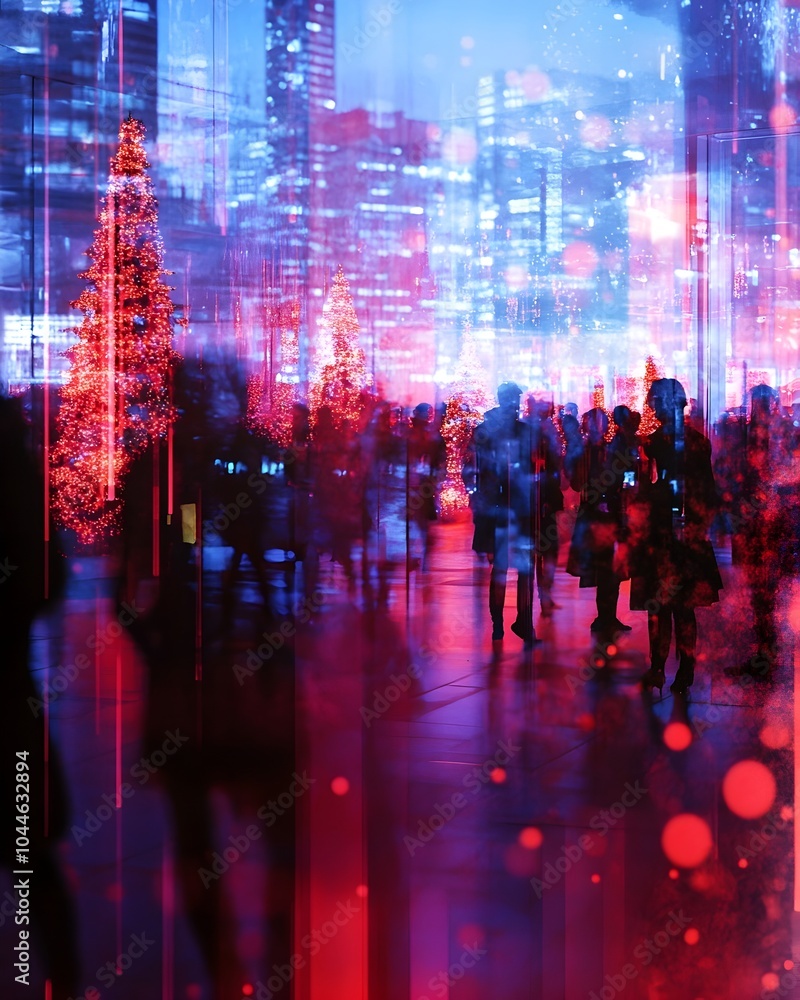 Frozen in Time Endless Loop of a Corporate Christmas Party in a Futuristic CityScape Frozen in Time Endless Loop of a Corporate Christmas Party in a Futuristic CityScape