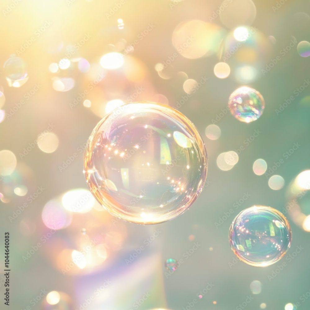 Abstract bubbles background with soft light Abstract bubbles background with soft light