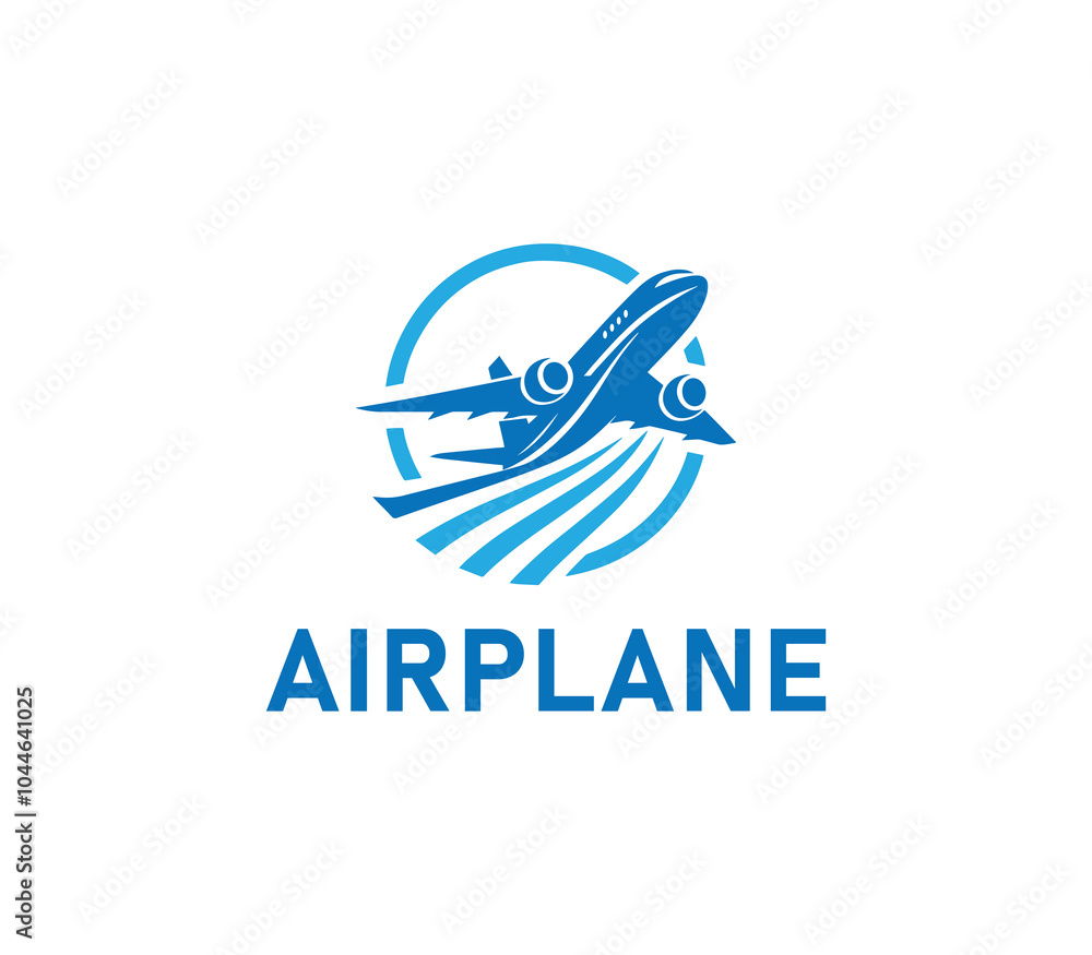 Airplane logo design. Simple travel logo. Flying plane logo template. Travel plane airline vector Airplane logo design. Simple travel logo. Flying plane logo template. Travel plane airline vector