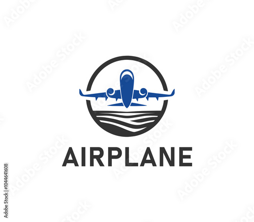 Airplane logo design. Simple travel logo. Flying plane logo template. Travel plane airline vector