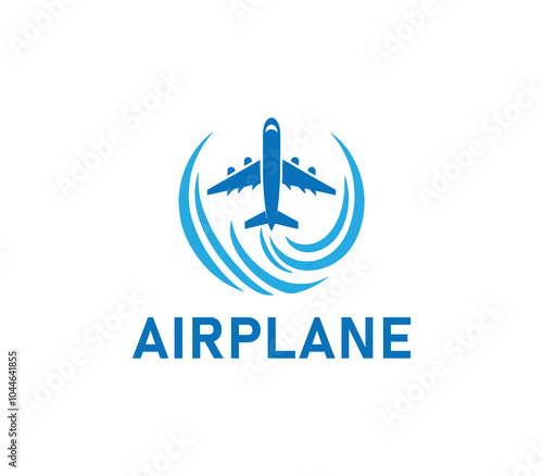 Airplane logo design. Simple travel logo. Flying plane logo template. Travel plane airline vector