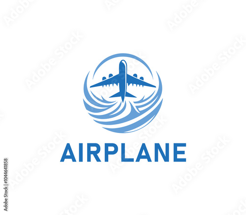 Airplane logo design. Simple travel logo. Flying plane logo template. Travel plane airline vector