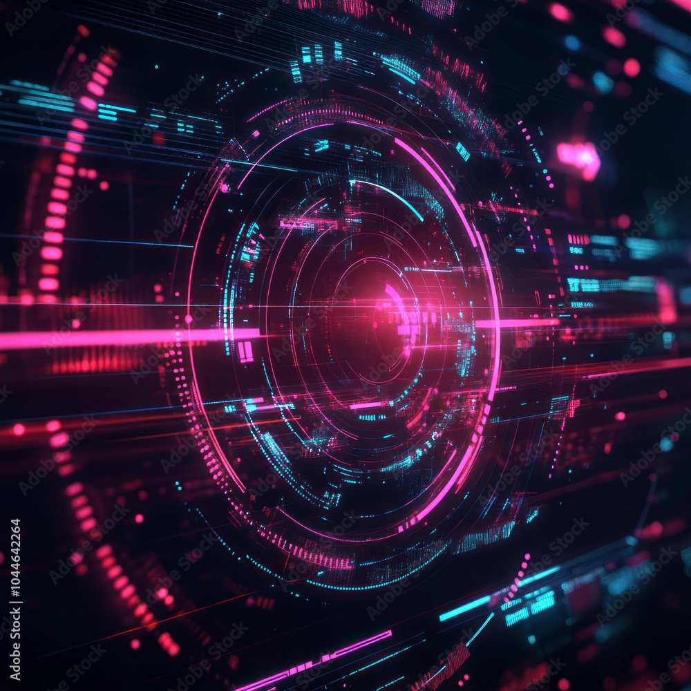 Abstract futuristic HUD background with digital elements Abstract futuristic HUD background with digital elements