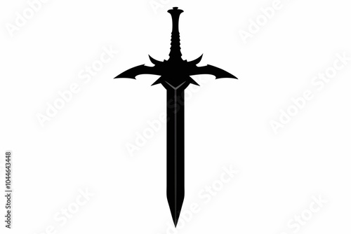 Sword silhouette, Ancient sword icon, Sword icon vector