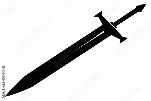 Sword silhouette, Ancient sword icon, Sword icon vector