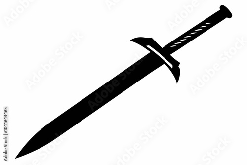 Sword silhouette, Ancient sword icon, Sword icon vector
