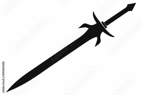 Ancient sword icon, sword silhouette, Sword icon vector

