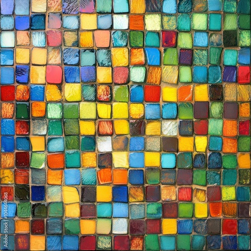 Abstract mosaic tile background with vibrant colors