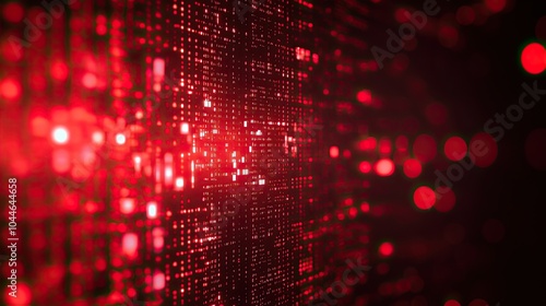 Wallpaper Mural Abstract red light bokeh background. Ideal for tech, data, and futuristic concepts. Torontodigital.ca