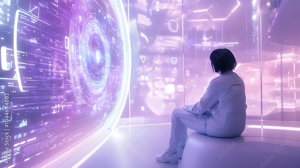 Futuristic AI Powered Interface Generating Personalized Wonder and Joy Experiences Futuristic AI Powered Interface Generating Personalized Wonder and Joy Experiences