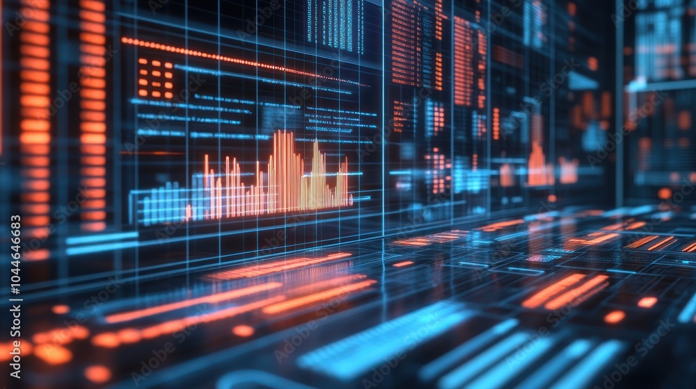 Digital Interface with Data Visualization Digital Interface with Data Visualization