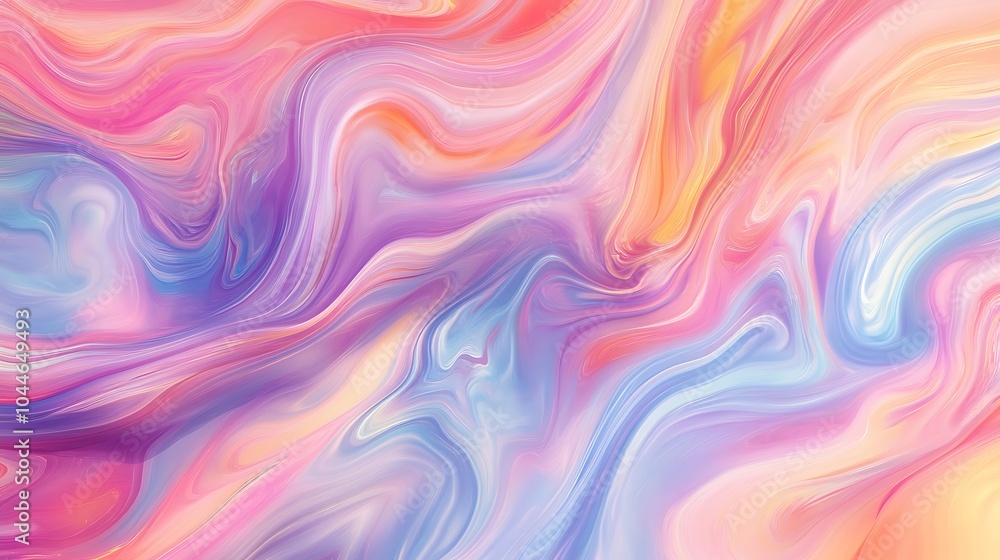 Fototapeta premium Abstract floating background with bright colorful colors in random waves and patterns illustration backdrop, rainbow colored pattern