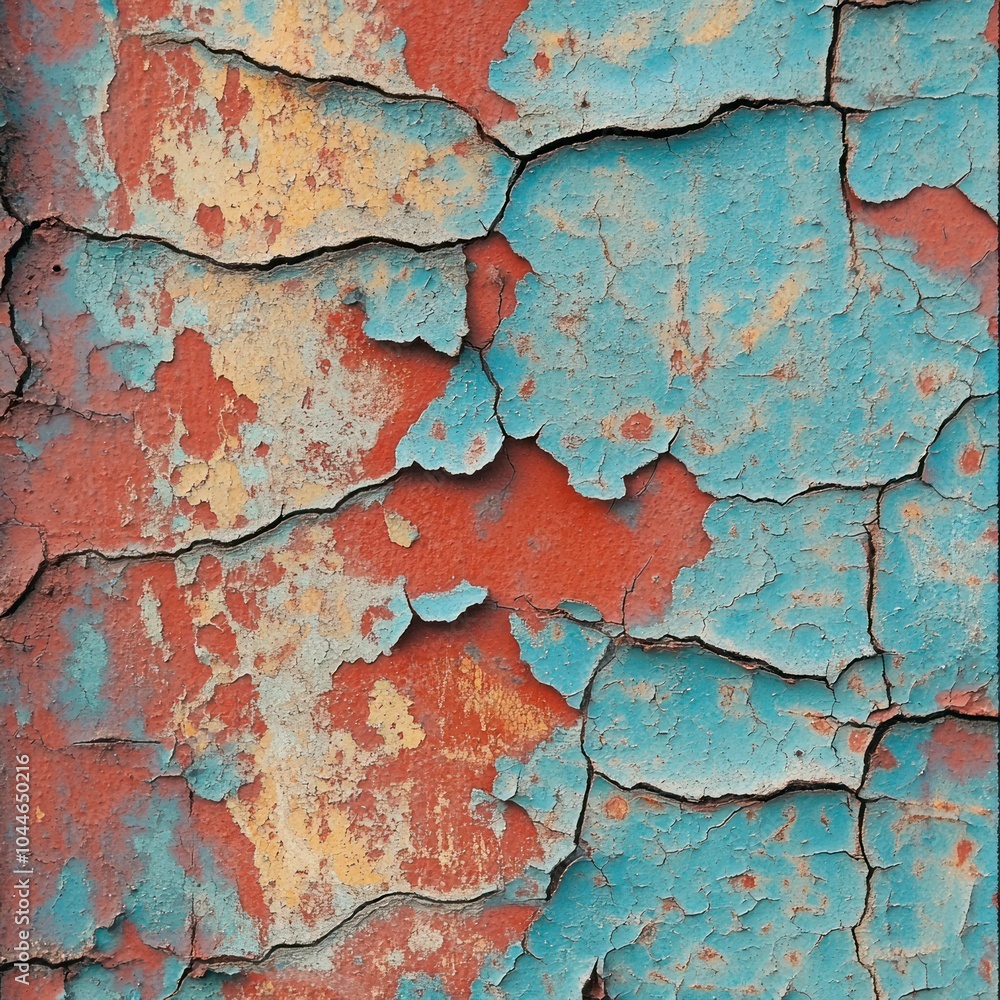 Cracked paint texture background with rustic style