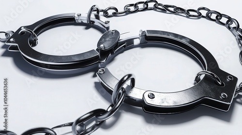 Handcuffs with broken links, symbolizing freedom from corruption