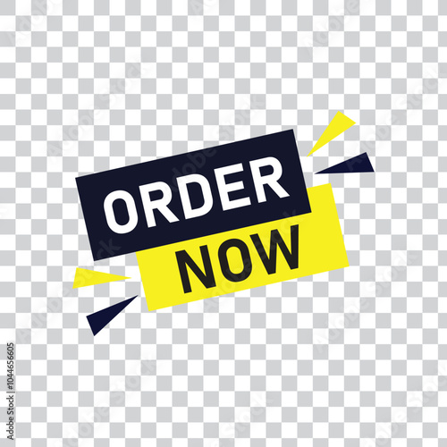Order now Button web template Banner Label order now sign icon Vector illustration