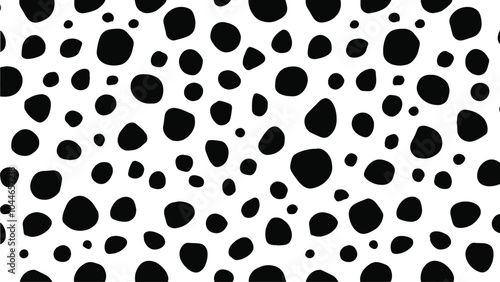 Abstract dalmatian print pattern. Dalmatian spots pattern vector.