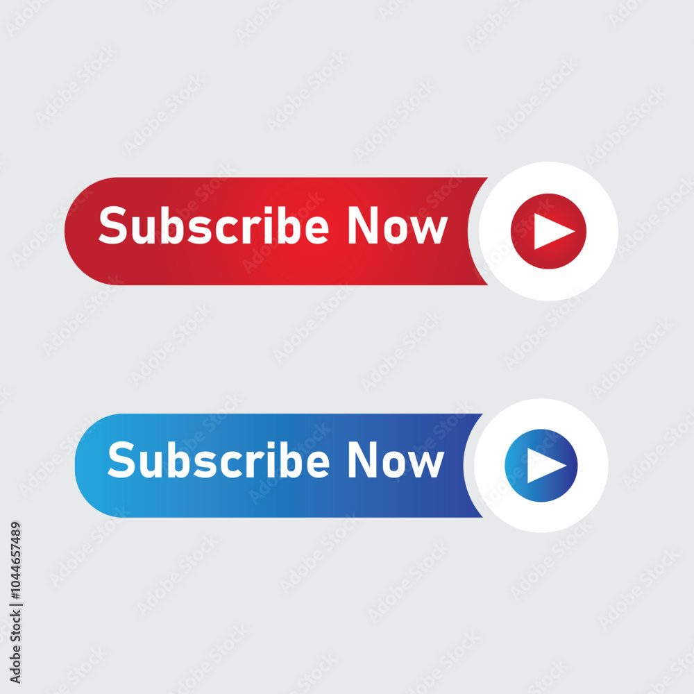 Youtube subscribe button with notification bell icon and youtube logo for social media icons banners
