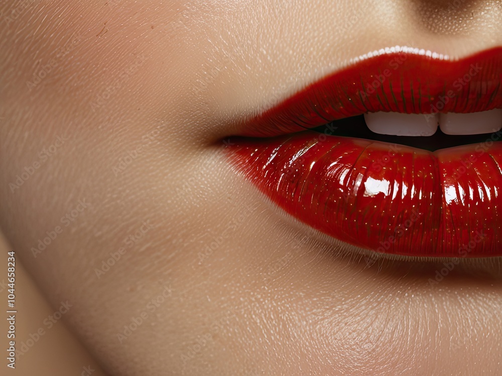 Fototapeta premium close up lips of GIRL,,close up lips