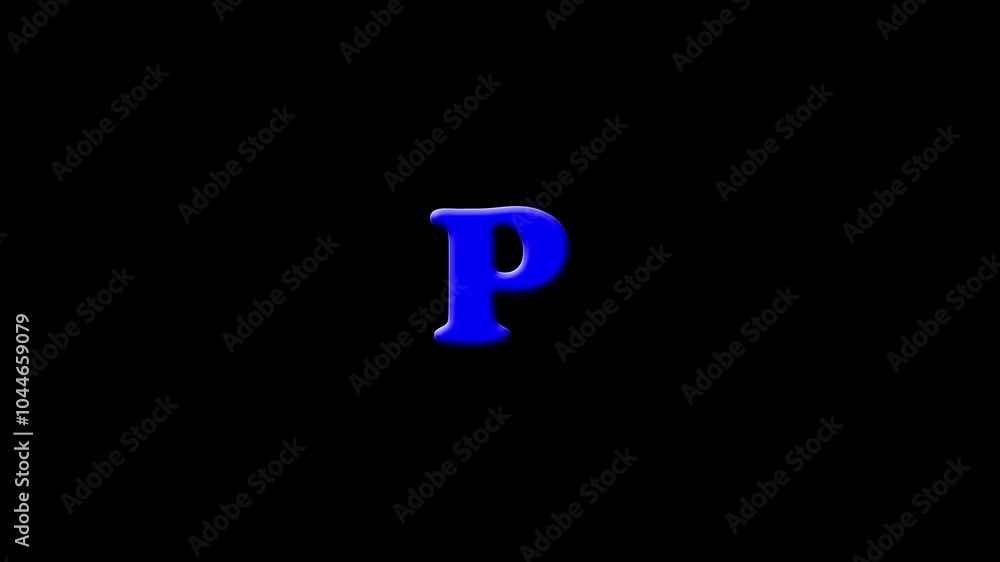 letter P of the English alphabet, learning English alphabet letters. letter P of the English alphabet, learning English alphabet letters.