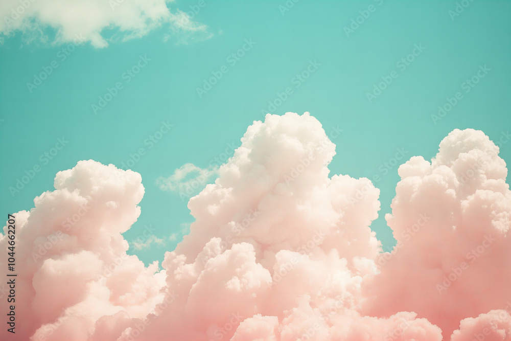 Dreamy Pink and Blue Clouds Floating in a Serene Sky, Fluffy Cumulus Clouds Captured in Soft Pastel Hues, Sky Filled with Whimsical Cloud Formations in a Tranquil Landscape Scene Dreamy Pink and Blue Clouds Floating in a Serene Sky, Fluffy Cumulus Clouds Captured in Soft Pastel Hues, Sky Filled with Whimsical Cloud Formations in a Tranquil Landscape Scene