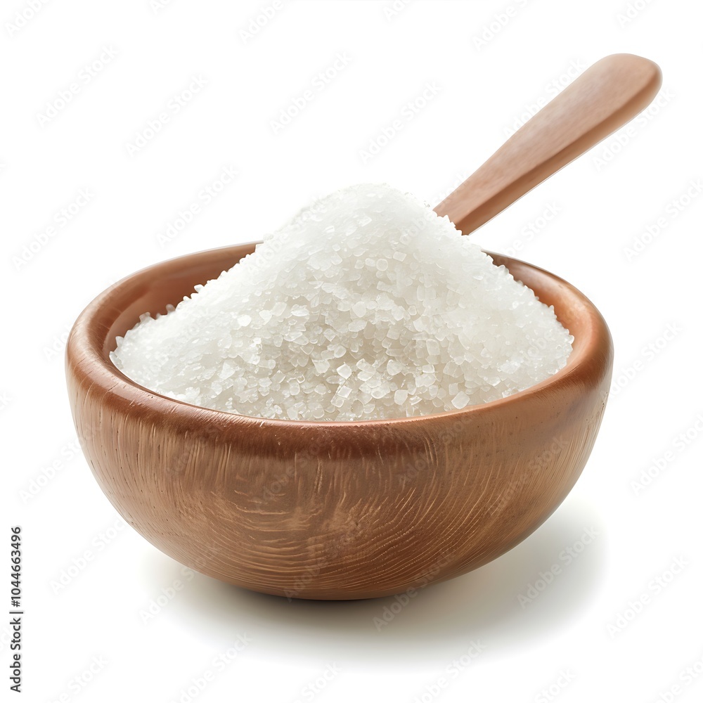 Bowl and spoon full of sugar isolated on white background Bowl and spoon full of sugar isolated on white background