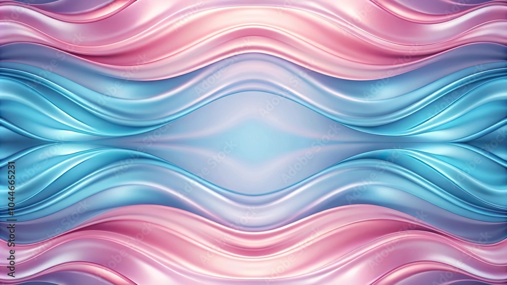 Symmetrical pink blue pastel colors wavy silk background Symmetrical pink blue pastel colors wavy silk background
