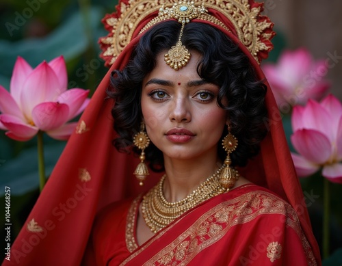 The goddess of wealth and prosperity, Lakshmi, Goddess Laxmi