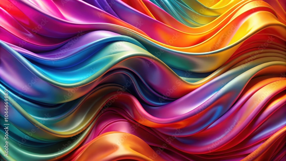 Colorful abstract cloth simulation with wavy movements Colorful abstract cloth simulation with wavy movements