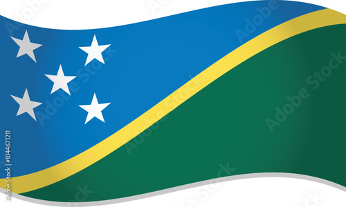 Solomon Islands Waving Flag Vector