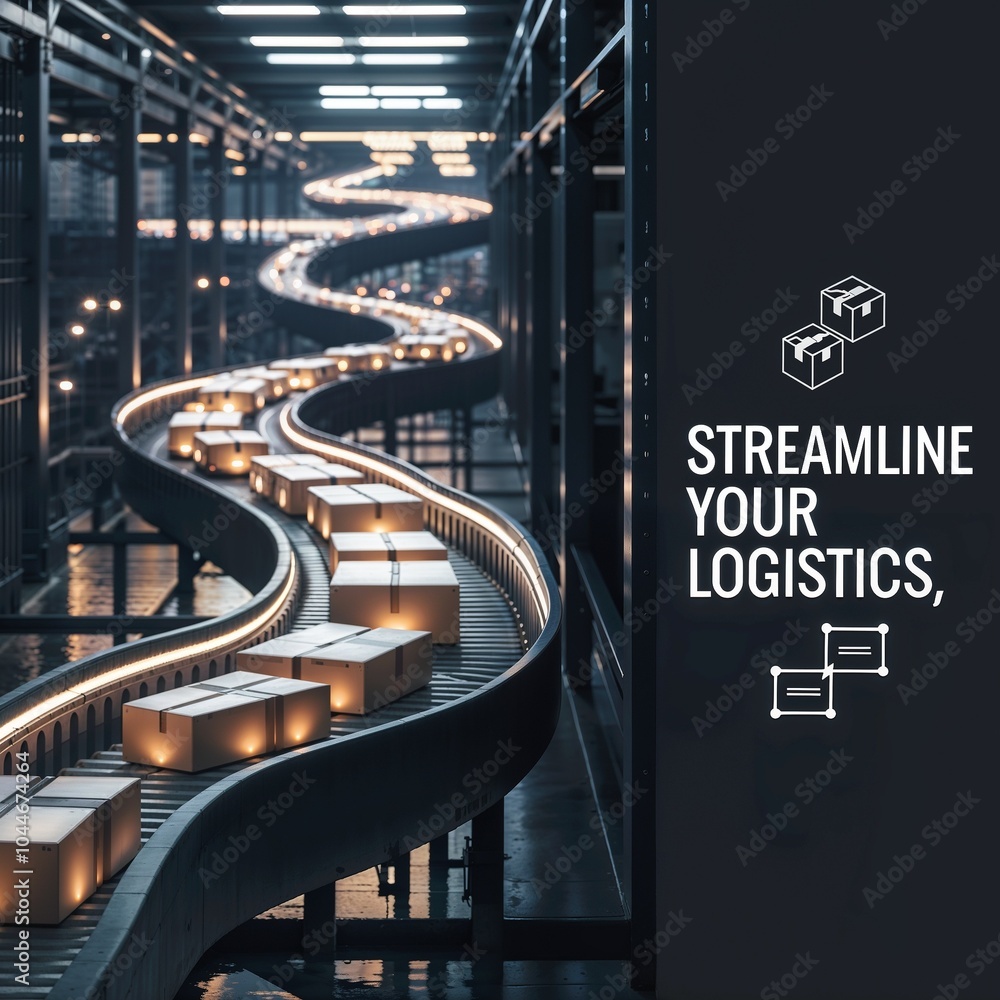 Fototapeta premium steamline your logistics