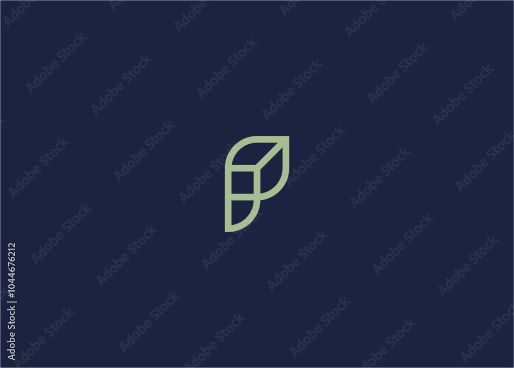 letter p leaf logo icon design vector design template inspiration