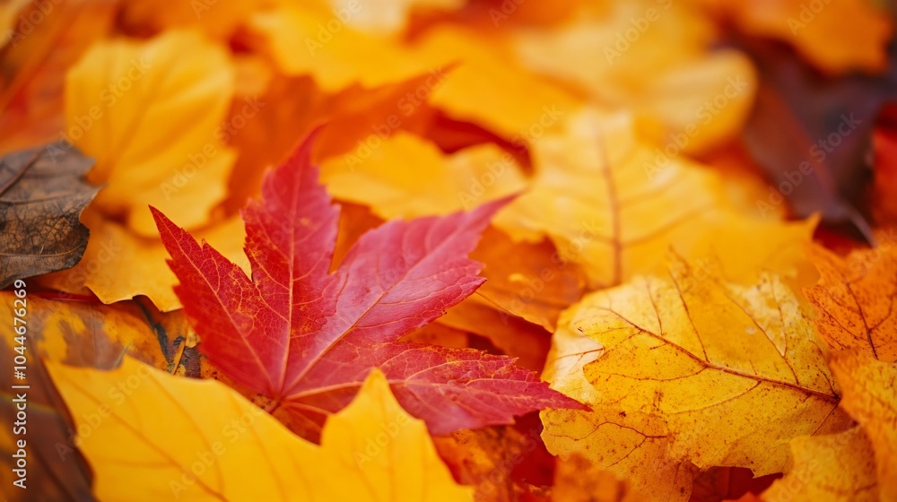 Vibrant autumn leaves create a beautiful carpet of colors, showcasing the essence of fall with red and yellow hues. Vibrant autumn leaves create a beautiful carpet of colors, showcasing the essence of fall with red and yellow hues.