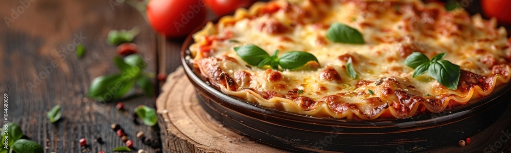 Bowl of food with tomatoes and basil on it, banner, copy space, food background Bowl of food with tomatoes and basil on it, banner, copy space, food background