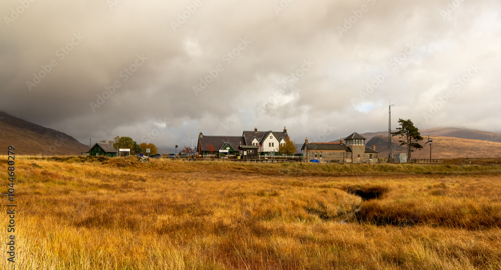 Naklejka premium Corrour train station on Rannoch Moor made famous by the film Trainspotting