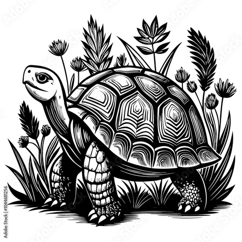 turtle printable black color vector