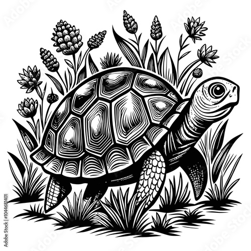 turtle printable black color vector