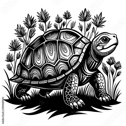 turtle printable black color vector