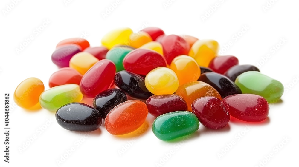 Jellybeans isolated on a white background