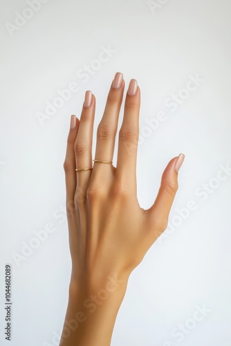 Woman’s Hand with Minimalist Gold Ring 