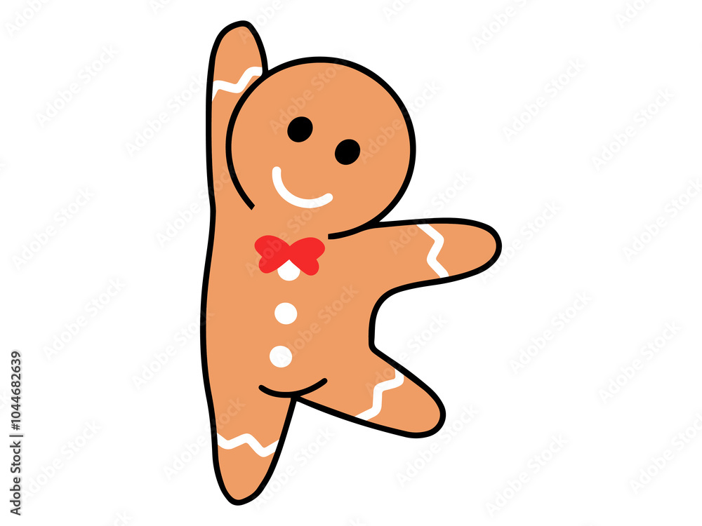 Obraz premium Christmas Cookie Cartoon Background Illustration