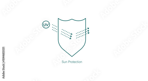 Sun Protection Vector Icon for Skin Care and UV Safety