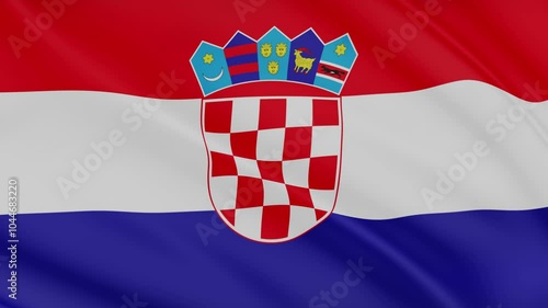 4K Flag Croatia Realistic Waving Wind video
