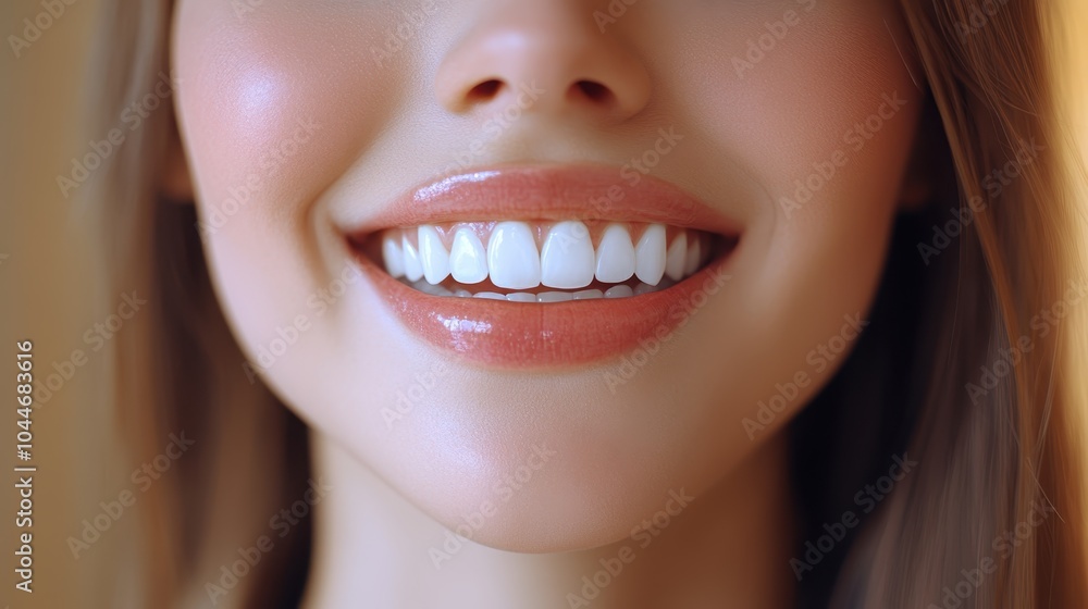Smiling Woman with Perfect White Teeth Smiling Woman with Perfect White Teeth