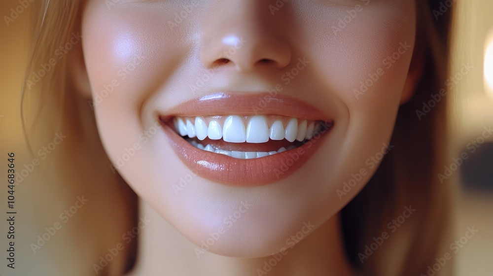 Smiling Woman with Perfect White Teeth Smiling Woman with Perfect White Teeth
