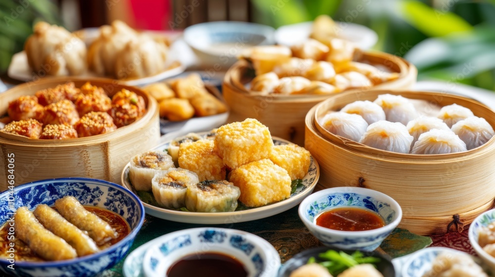 Cozy Asian Breakfast Spread in Bright Light Cozy Asian Breakfast Spread in Bright Light