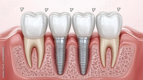 Illustration of Dental Implants 